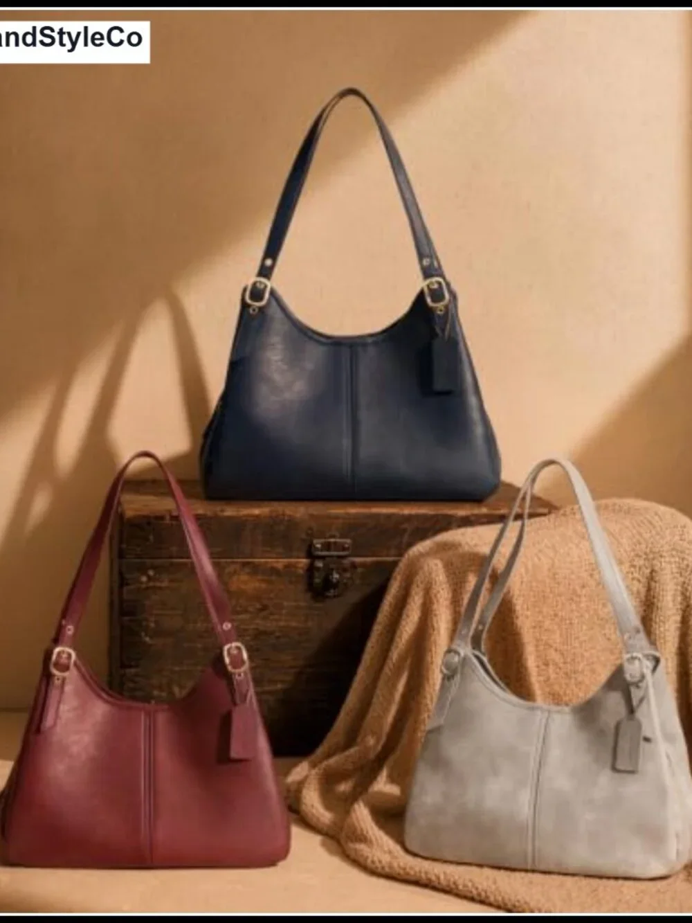 Vintage Hobo Shoulder Bag Soft PU Leather Slouchy Purse for Women